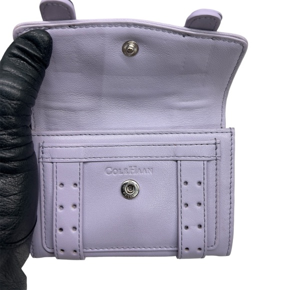 NWOT Cole Haan Lavender Wristlet with Mini Wallet Silver Buckle Accent Adorable! - Picture 3 of 16